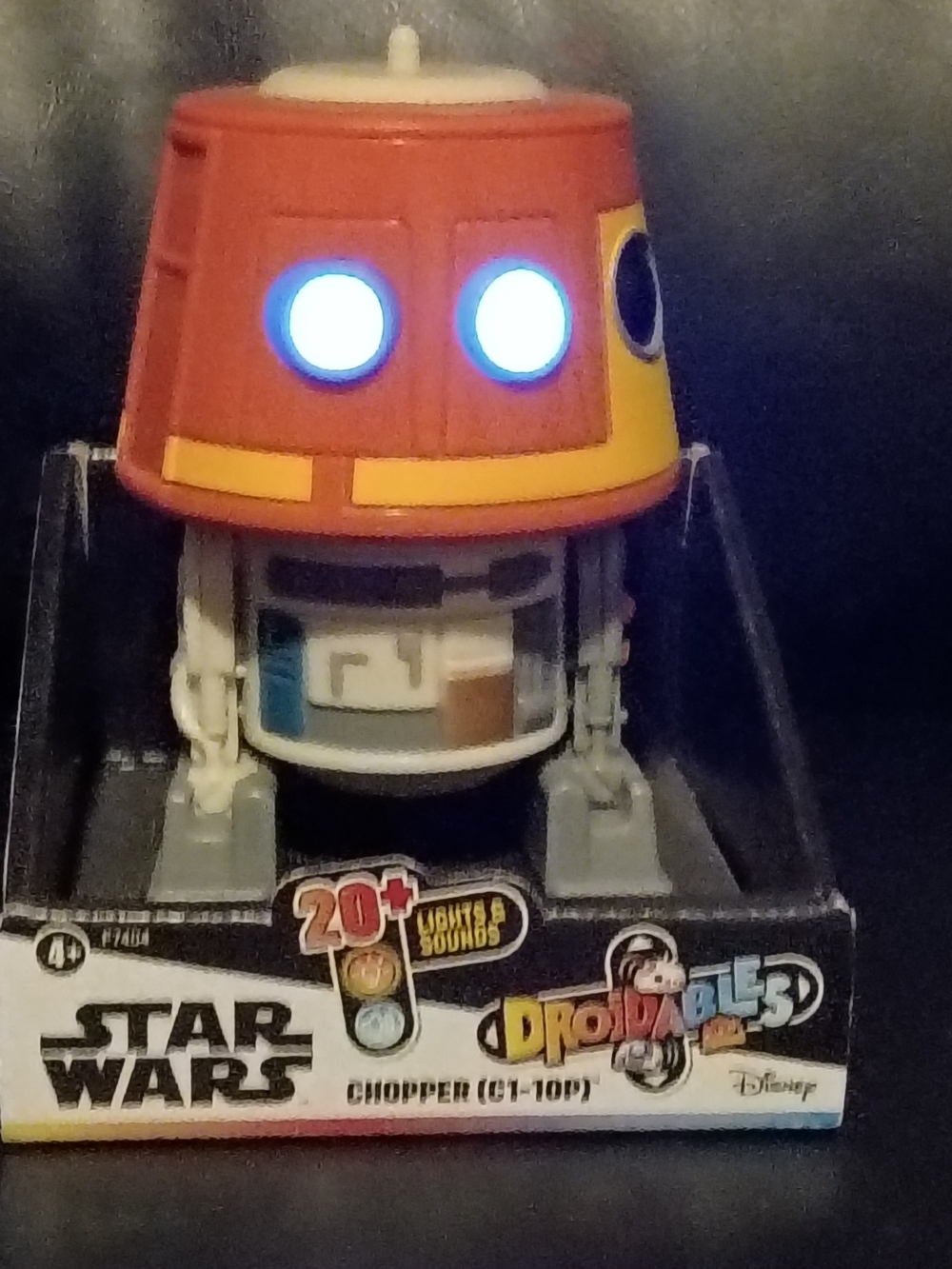 Hasbro Star Wars DROIDABLES Chopper Figure - Orange, White & Blue